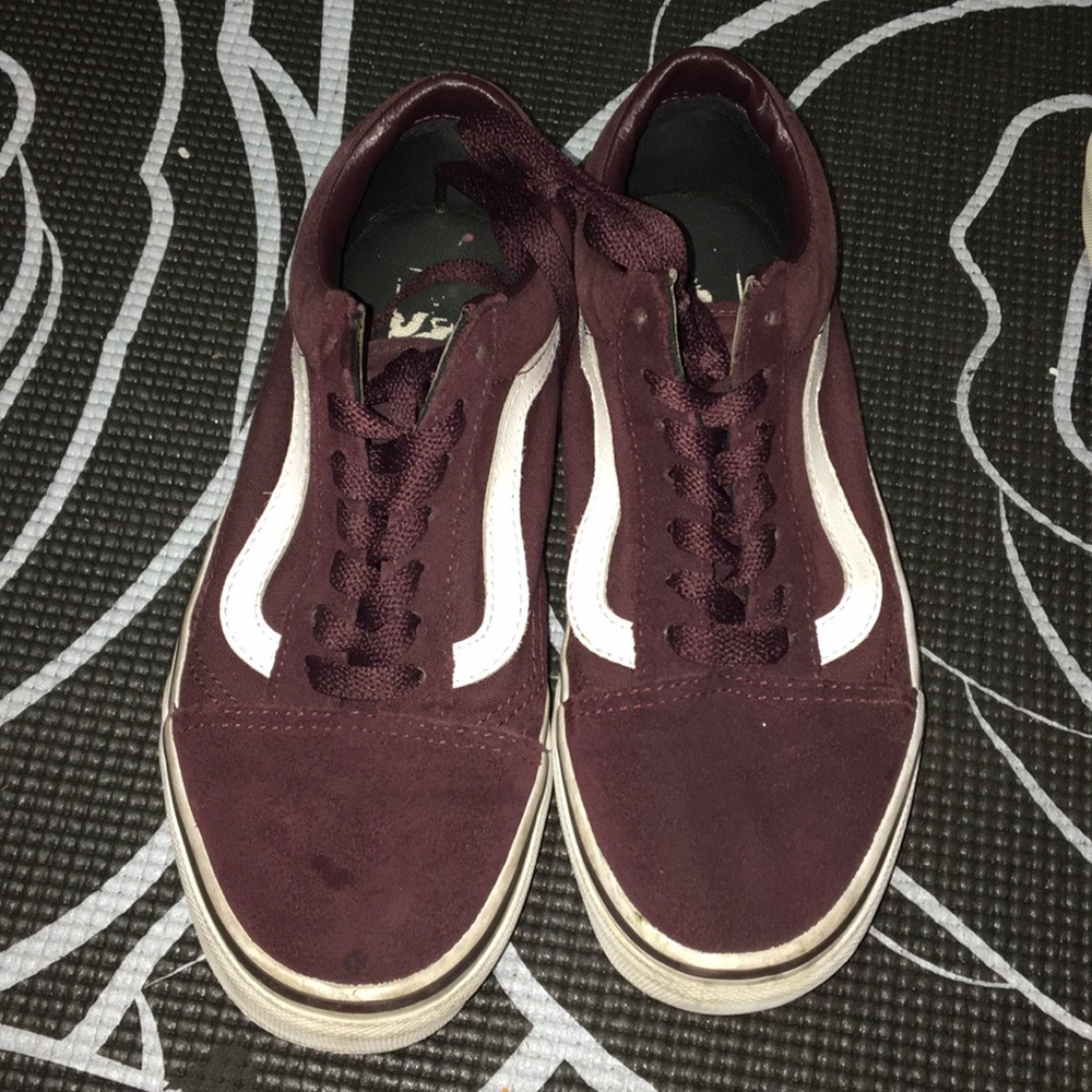 Vans Maroon Old Skool Skate Shoes